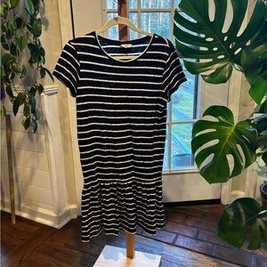 Crown & Ivy Black and White Striped Top